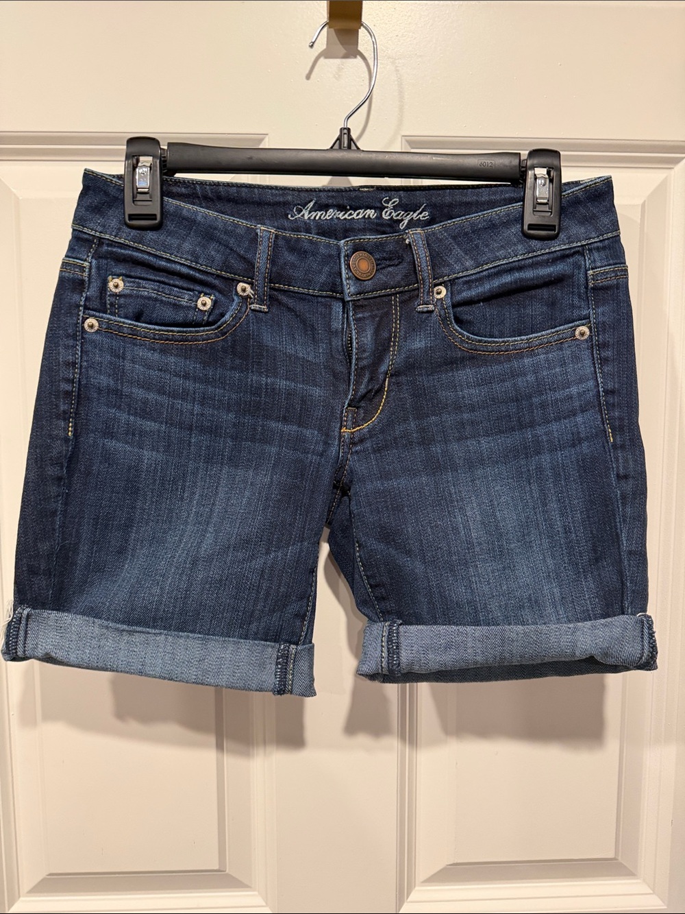 American Eagle Outfitters Indigo Rolled Hem Denim Shorts